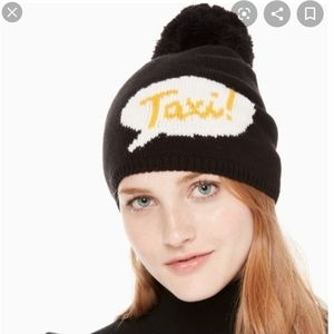 Kate Spade Taxi Beanie with Pom Pom New With Tags